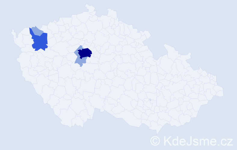 Příjmení: 'Krixová', počet výskytů 10 v celé ČR