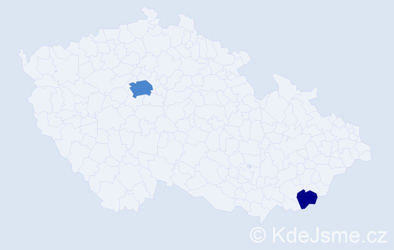 Příjmení: 'Tepalová', počet výskytů 4 v celé ČR