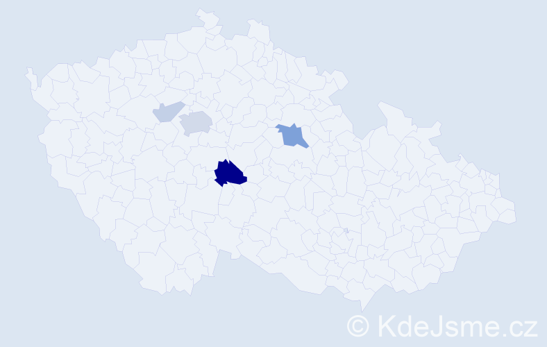 Příjmení: 'Vindeman', počet výskytů 12 v celé ČR