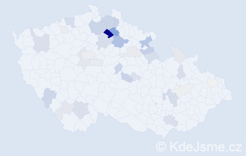 Příjmení: 'Pelda', počet výskytů 123 v celé ČR