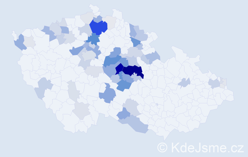 Příjmení: 'Nesládková', počet výskytů 210 v celé ČR