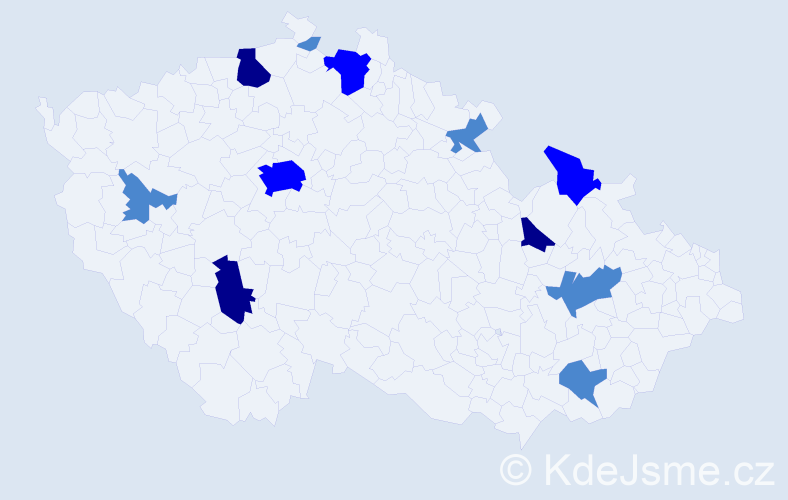 Příjmení: 'Basarabová', počet výskytů 20 v celé ČR