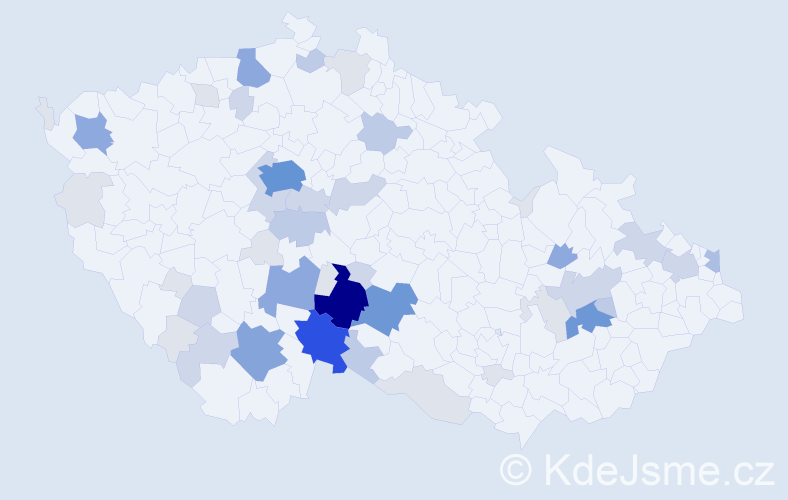 Příjmení: 'Rohová', počet výskytů 158 v celé ČR