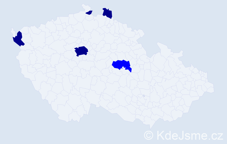 Příjmení: 'Svratecká', počet výskytů 9 v celé ČR