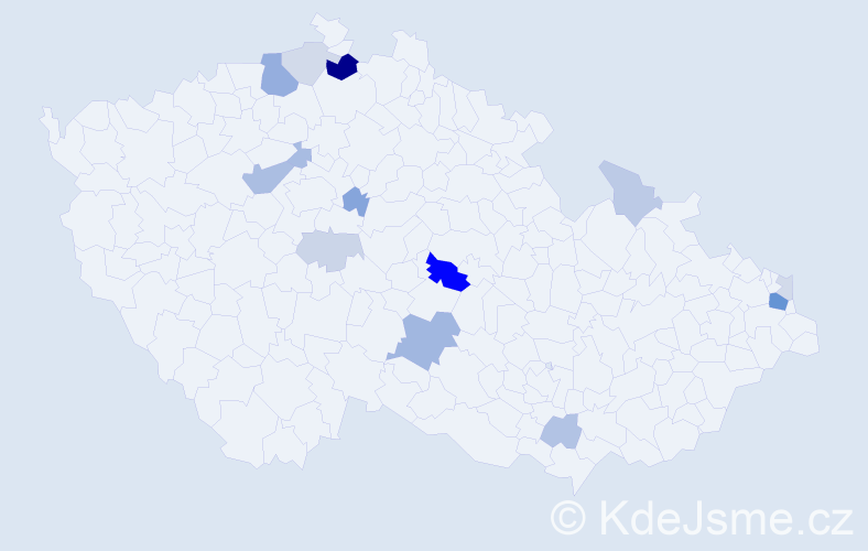 Příjmení: 'Plutnarová', počet výskytů 34 v celé ČR