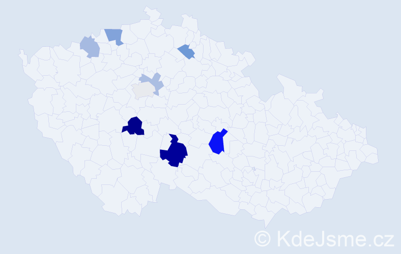 Příjmení: 'Weidemann', počet výskytů 15 v celé ČR