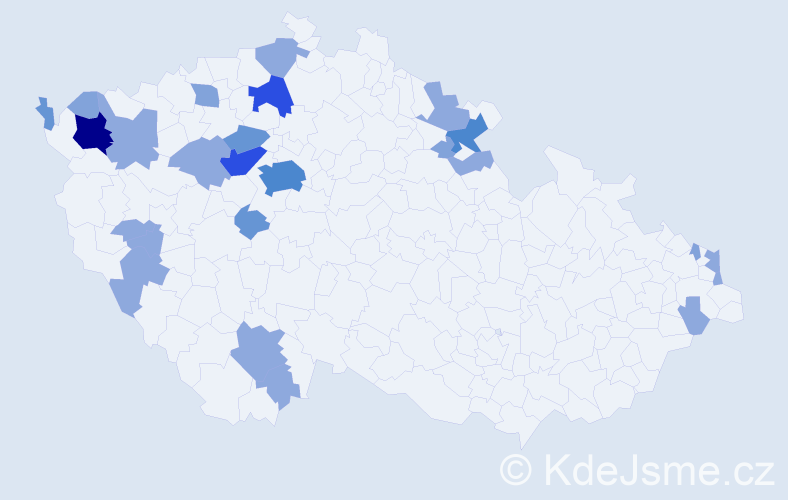 Příjmení: 'Halaj', počet výskytů 56 v celé ČR