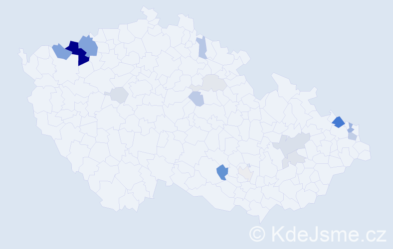 Příjmení: 'Ferčák', počet výskytů 51 v celé ČR