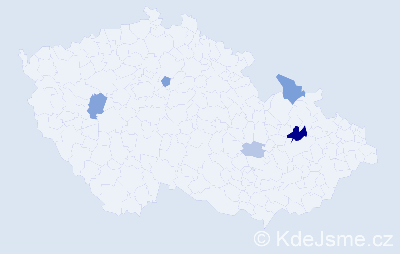 Příjmení: 'Kralčák', počet výskytů 10 v celé ČR