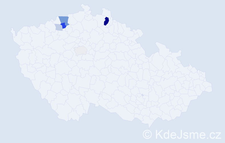 Příjmení: 'Merker', počet výskytů 16 v celé ČR
