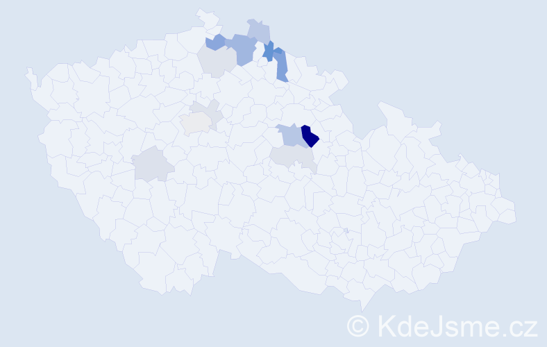 Příjmení: 'Fidrhelová', počet výskytů 31 v celé ČR