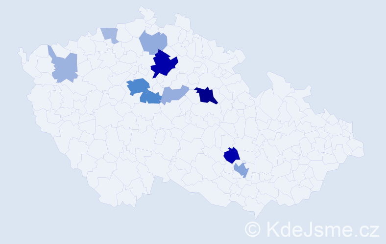 Příjmení: 'Komers', počet výskytů 49 v celé ČR