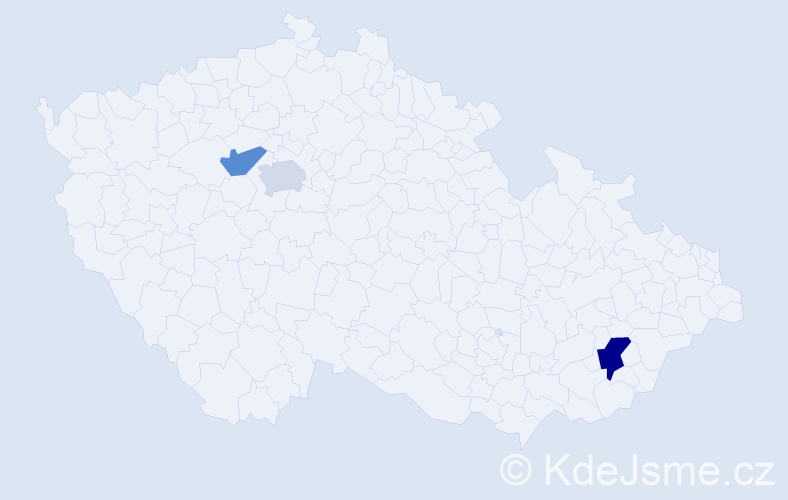 Příjmení: 'Kusl', počet výskytů 4 v celé ČR