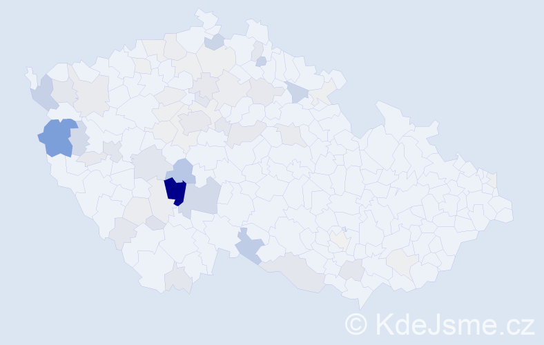 Příjmení: 'Kortanová', počet výskytů 186 v celé ČR