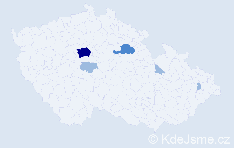 Příjmení: 'Caputo', počet výskytů 9 v celé ČR