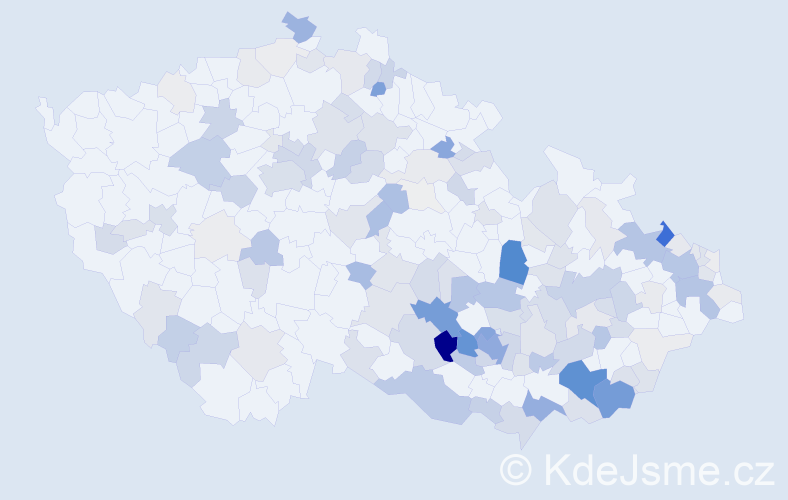 Příjmení: 'Kryštof', počet výskytů 514 v celé ČR