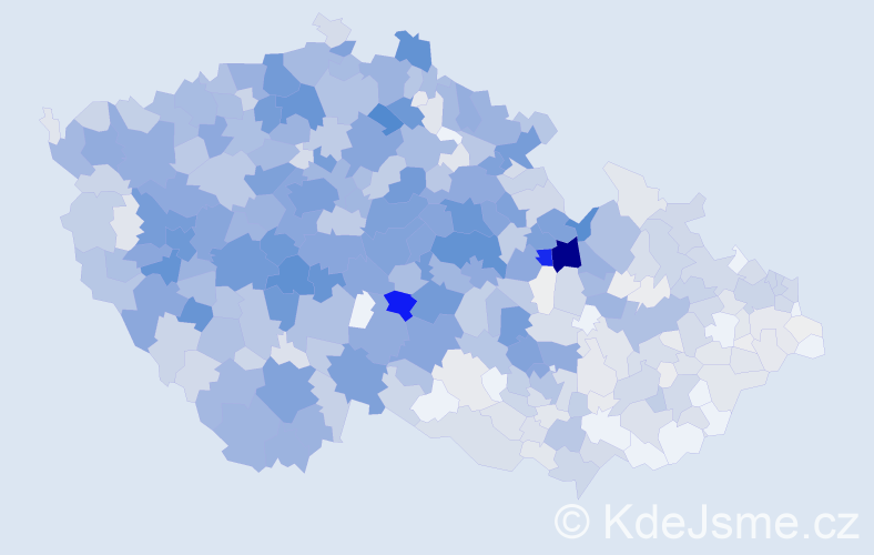 Příjmení: 'Beranová', počet výskytů 5075 v celé ČR