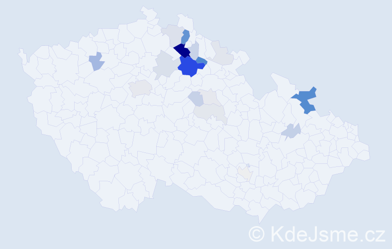 Příjmení: 'Cimbálová', počet výskytů 71 v celé ČR