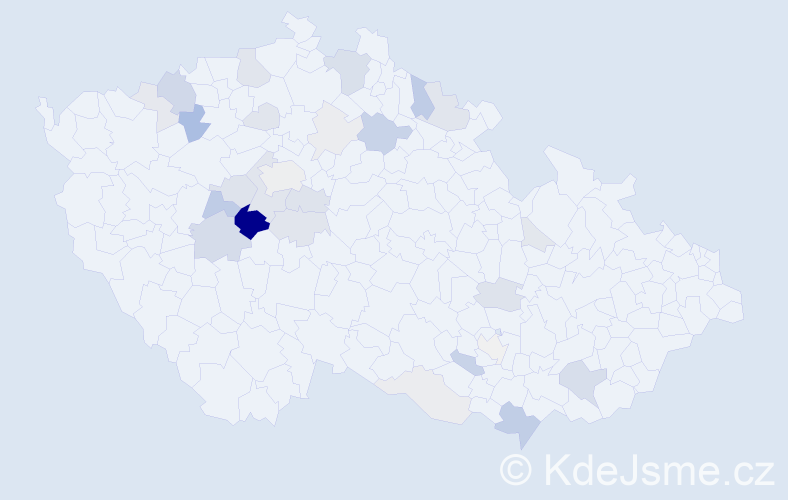 Příjmení: 'Kobík', počet výskytů 87 v celé ČR