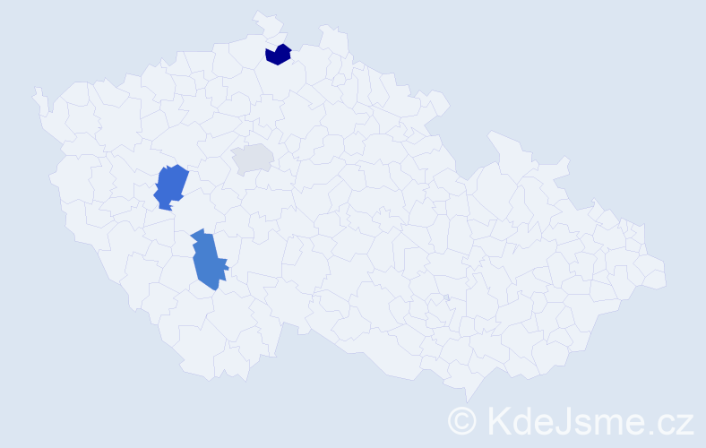 Příjmení: 'Vinkelhoferová', počet výskytů 4 v celé ČR