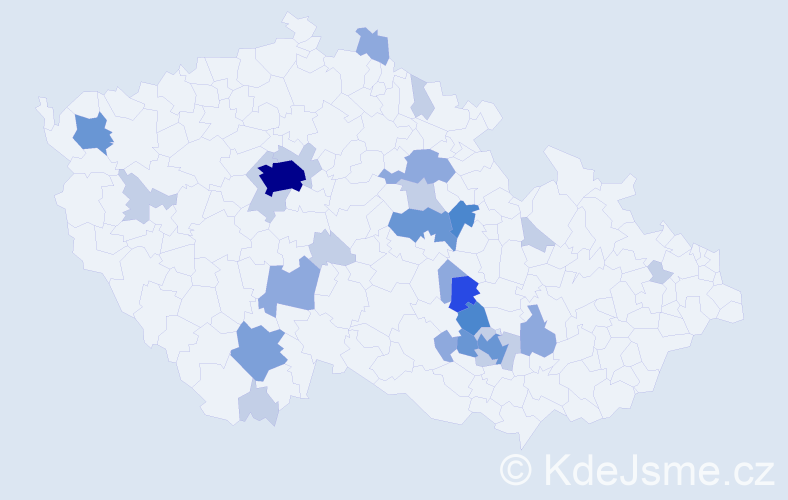 Příjmení: 'Sys', počet výskytů 70 v celé ČR