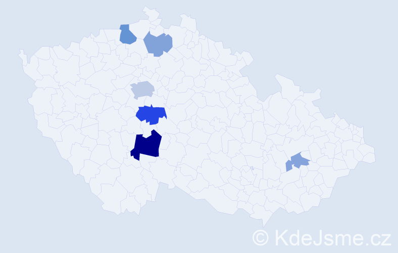 Příjmení: 'Nebušková', počet výskytů 14 v celé ČR
