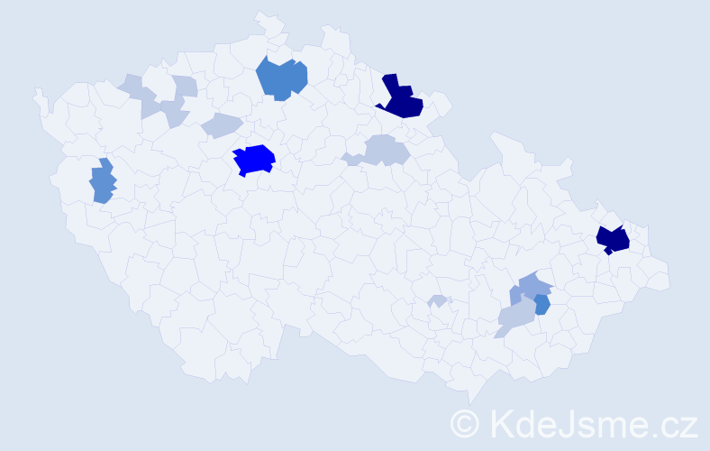Příjmení: 'Davidík', počet výskytů 51 v celé ČR