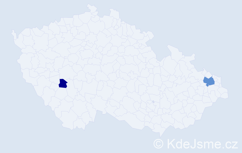 Příjmení: 'Pyšno', počet výskytů 7 v celé ČR