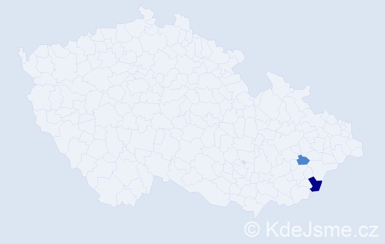 Příjmení: 'Slabik', počet výskytů 4 v celé ČR