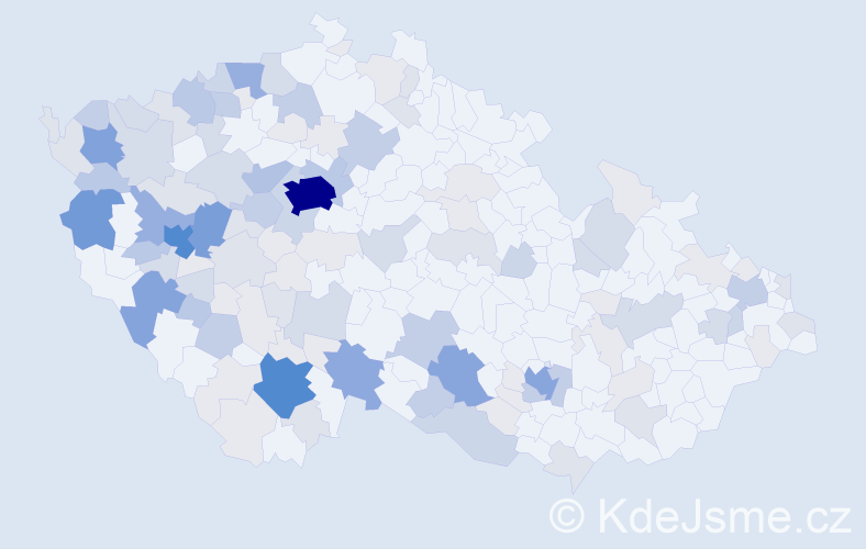 Příjmení: 'Mertl', počet výskytů 426 v celé ČR