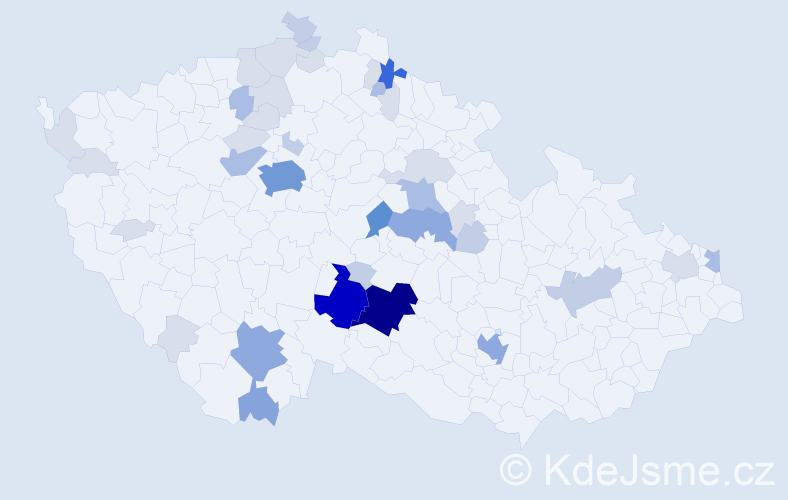 Příjmení: 'Marousek', počet výskytů 127 v celé ČR