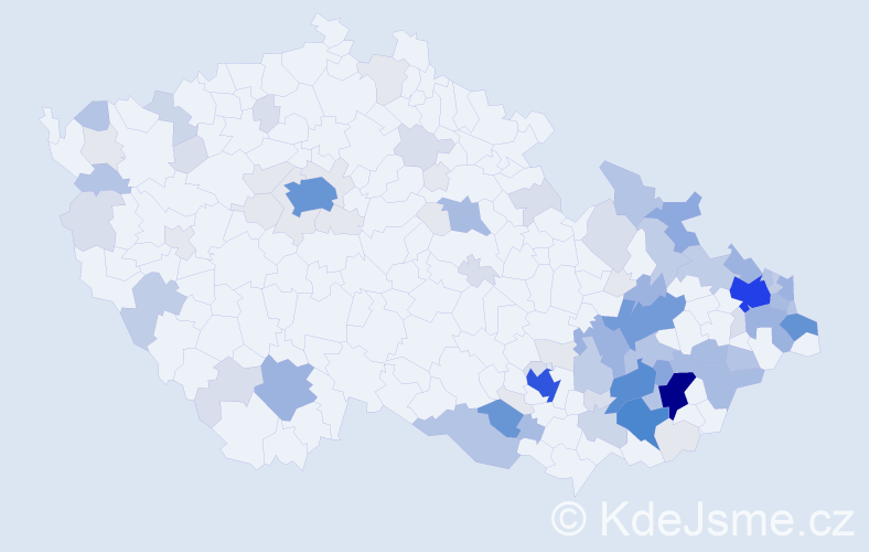 Příjmení: 'Adamíková', počet výskytů 399 v celé ČR