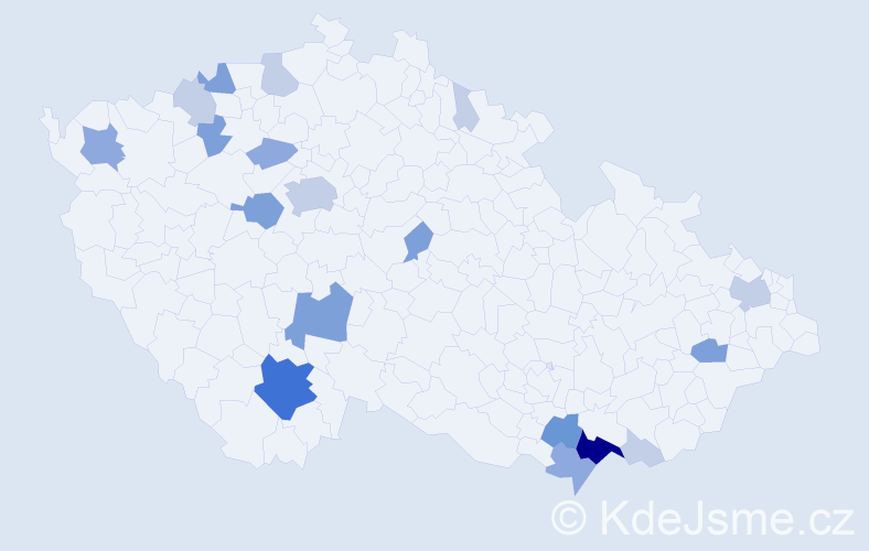 Příjmení: 'Chrenka', počet výskytů 51 v celé ČR