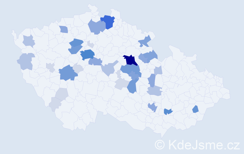 Příjmení: 'Fenyk', počet výskytů 118 v celé ČR