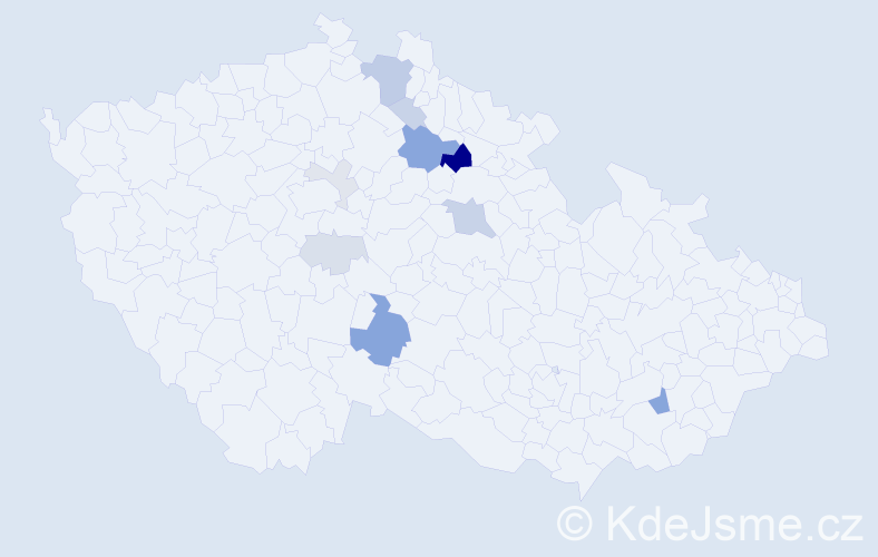 Příjmení: 'Pozner', počet výskytů 28 v celé ČR