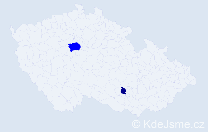 Příjmení: 'Paulovicsová', počet výskytů 3 v celé ČR