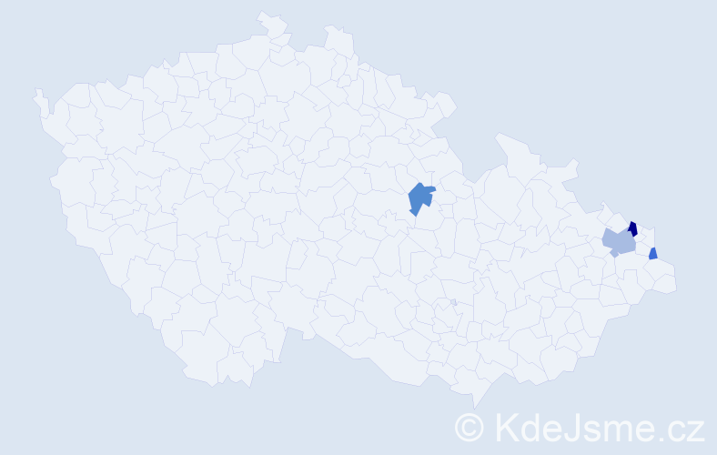 Příjmení: 'Dyduch', počet výskytů 6 v celé ČR