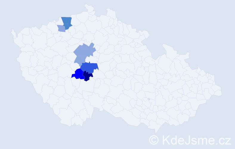 Příjmení: 'Repetná', počet výskytů 20 v celé ČR
