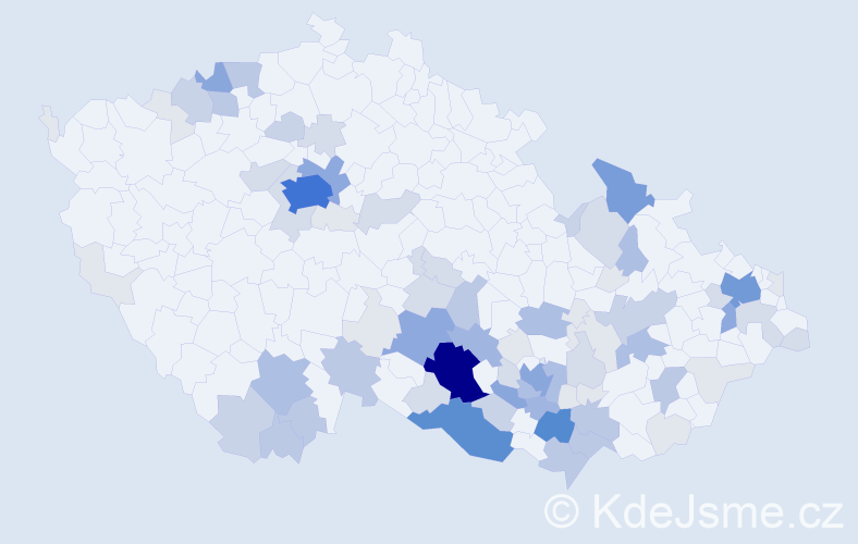 Příjmení: 'Bula', počet výskytů 293 v celé ČR