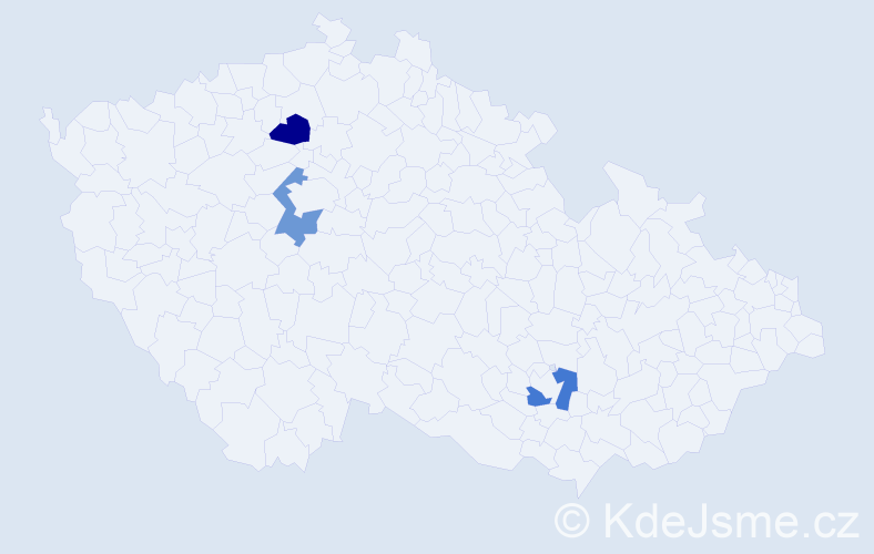 Příjmení: 'Kutash', počet výskytů 3 v celé ČR