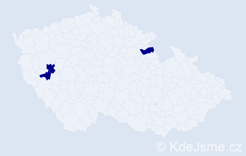 Příjmení: 'Kalat', počet výskytů 3 v celé ČR