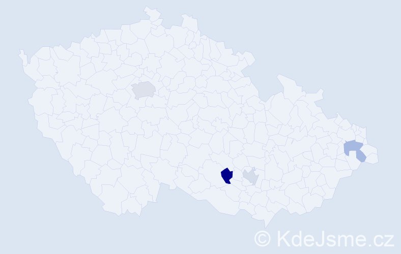 Příjmení: 'Kolesnikovová', počet výskytů 5 v celé ČR