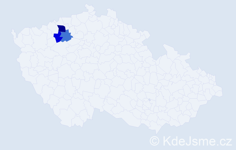 Příjmení: 'Višnyaiová', počet výskytů 5 v celé ČR
