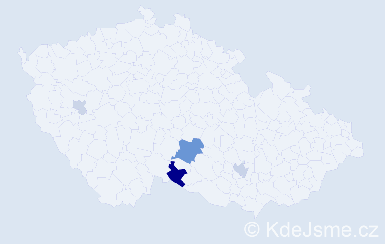 Příjmení: 'Pleskalová', počet výskytů 8 v celé ČR