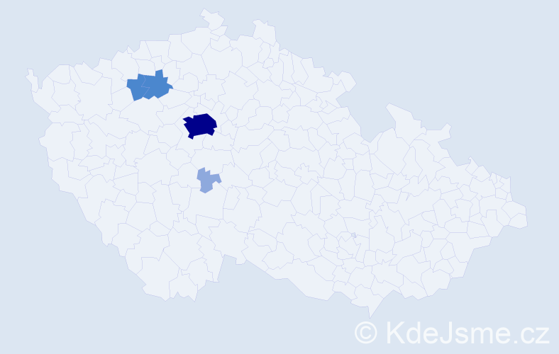 Příjmení: 'Primáková', počet výskytů 10 v celé ČR