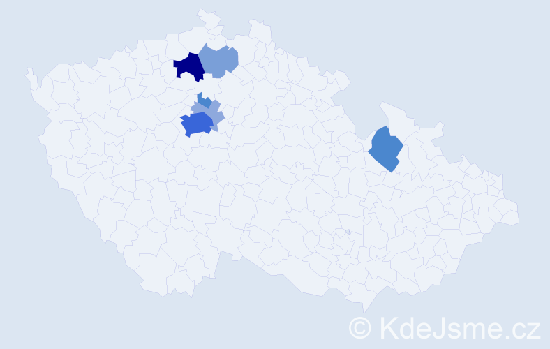 Příjmení: 'Moca', počet výskytů 20 v celé ČR