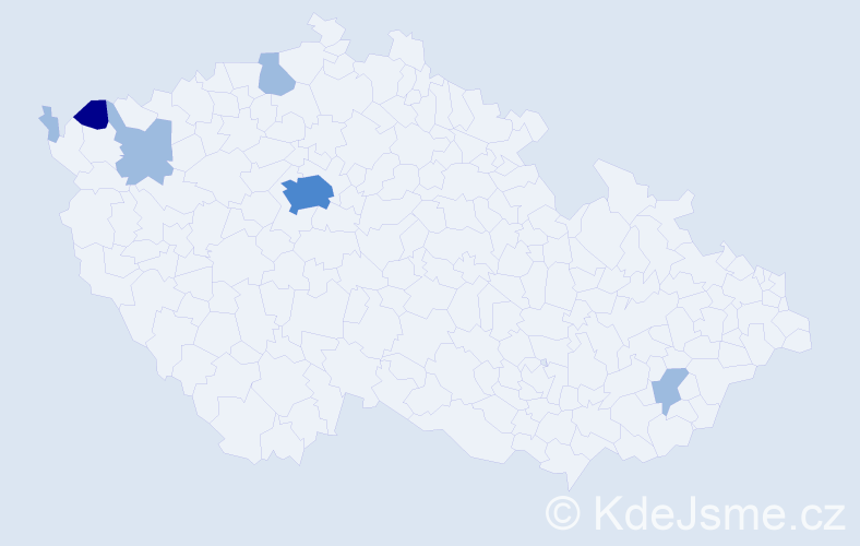 Příjmení: 'Petešová', počet výskytů 10 v celé ČR