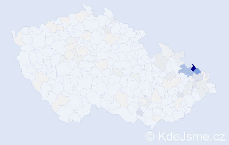 Příjmení: 'Halfar', počet výskytů 565 v celé ČR