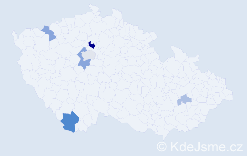 Příjmení: 'Vos', počet výskytů 11 v celé ČR