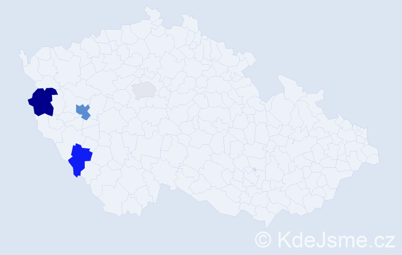 Příjmení: 'Tlsták', počet výskytů 7 v celé ČR